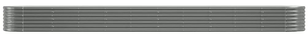 vidaXL Ζαρντινιέρα Γκρι 440x80x36 εκ. Ατσάλι με Ηλεκτρ. Βαφή Πούδρας