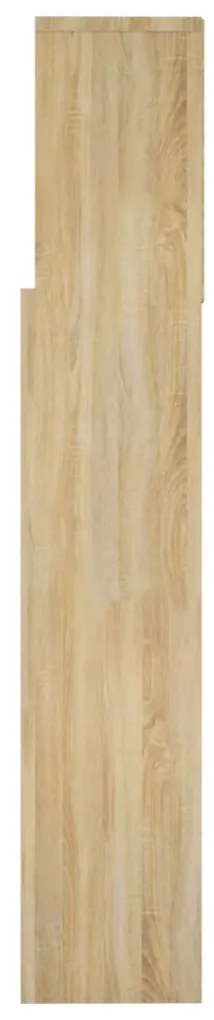 vidaXL Κεφαλάρι Με Αποθηκευτικό Χώρο Sonoma Δρυς 160 x 19 x 103,5 εκ.