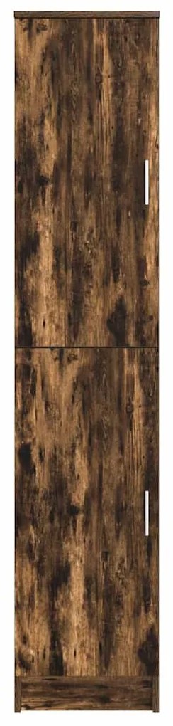 vidaXL Highboard Καπνιστό Δρύς 35 x 39 x 168 εκ.