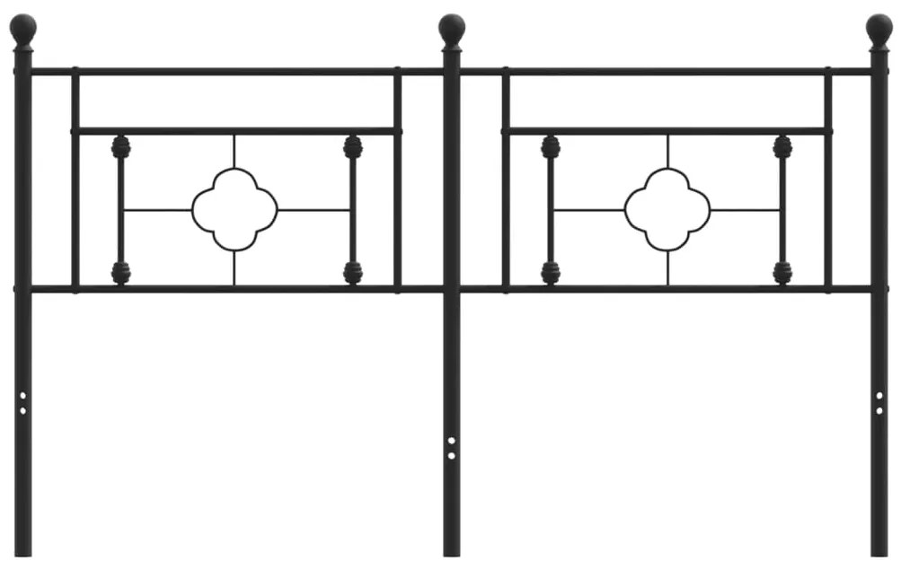 vidaXL Κεφαλάρι Μαύρο 160 εκ. Μεταλλικό