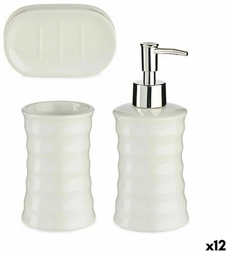Σετ Μπάνιου Berilo DW29150-1 Λευκό Κεραμικά (12 Μονάδες)