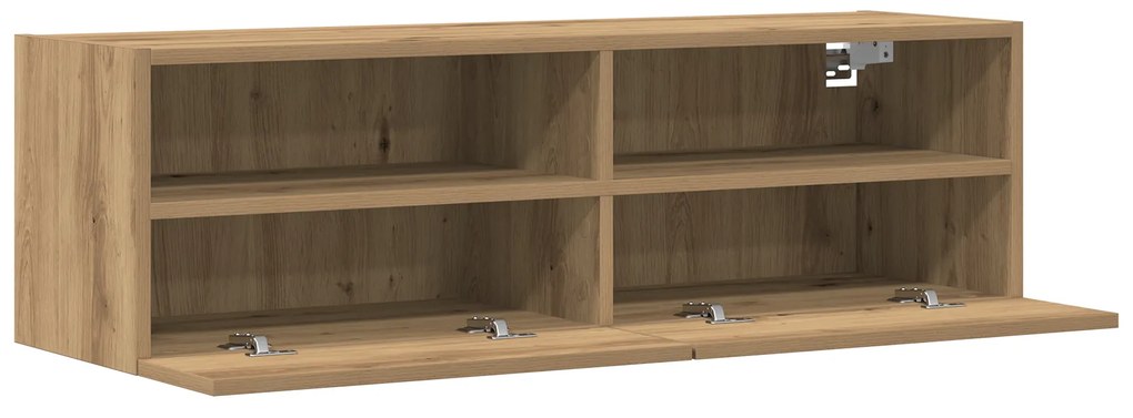 vidaXL Ντουλάπια τοίχου TV 2 τεμ Καρυδιά 100x30x30 εκ Επεξεργασμένο ξύλο