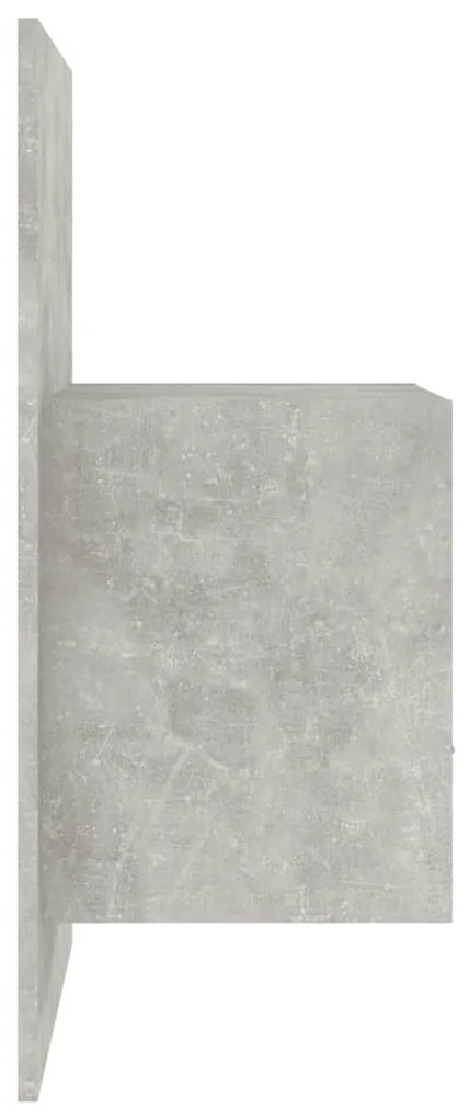 vidaXL Κομοδίνο Επιτοίχιο Γκρι Σκυροδέματος