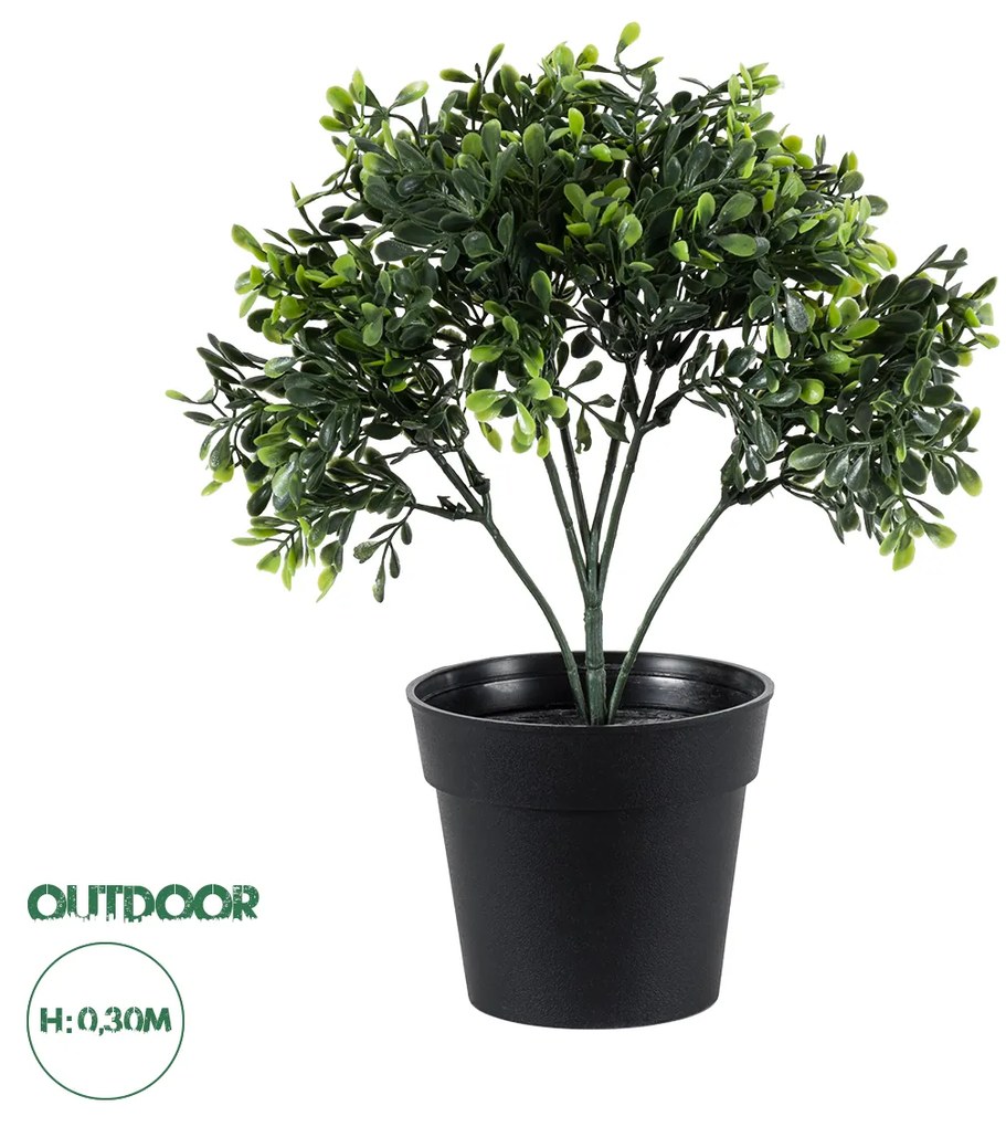 GloboStar® Artificial Garden BUXUS 20387 Τεχνητό Διακοσμητικό Φυτό Πυξός Υ30cm