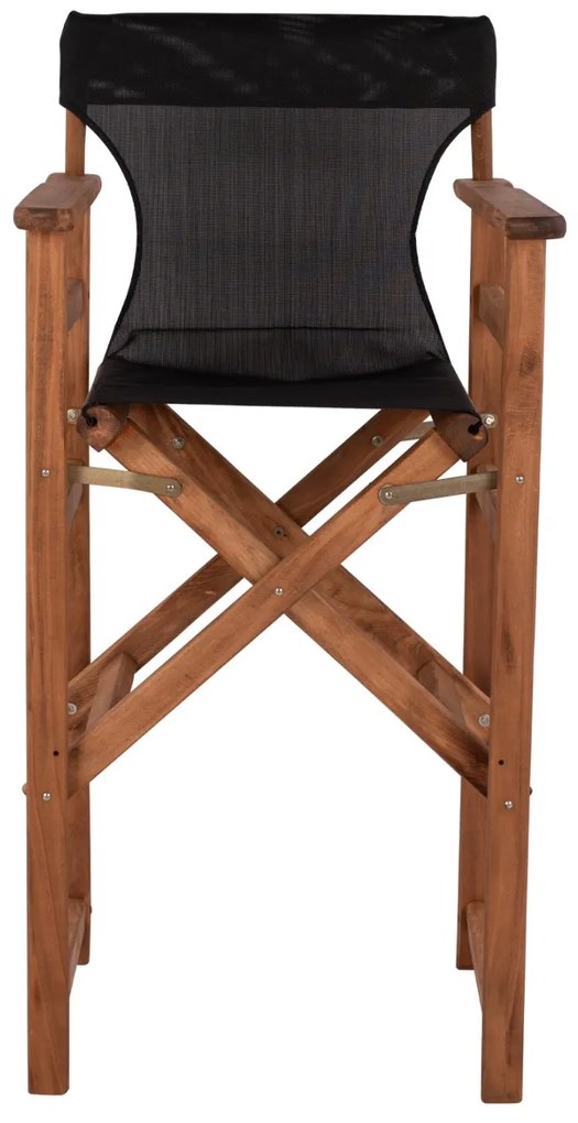 Σκαμπό Μπαρ Σκηνοθέτη ΛΗΜΝΟΣ C10374.05 Καρυδί Εμποτισμού με Μαύρο Textilene 58x58x118 εκ. 58x58x118 εκ.
