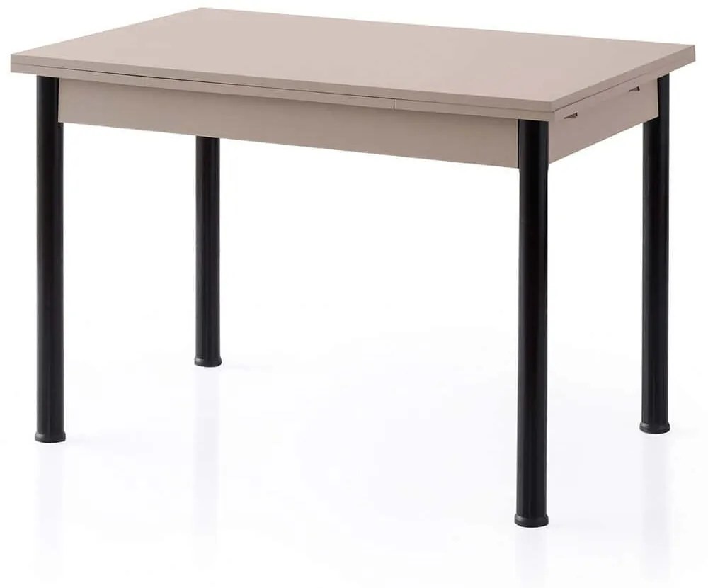 Τραπέζι Επεκτεινόμενο Polo 974NMB2220 110/170x70x75cm Light Mocha-Black Particle Board, Metal