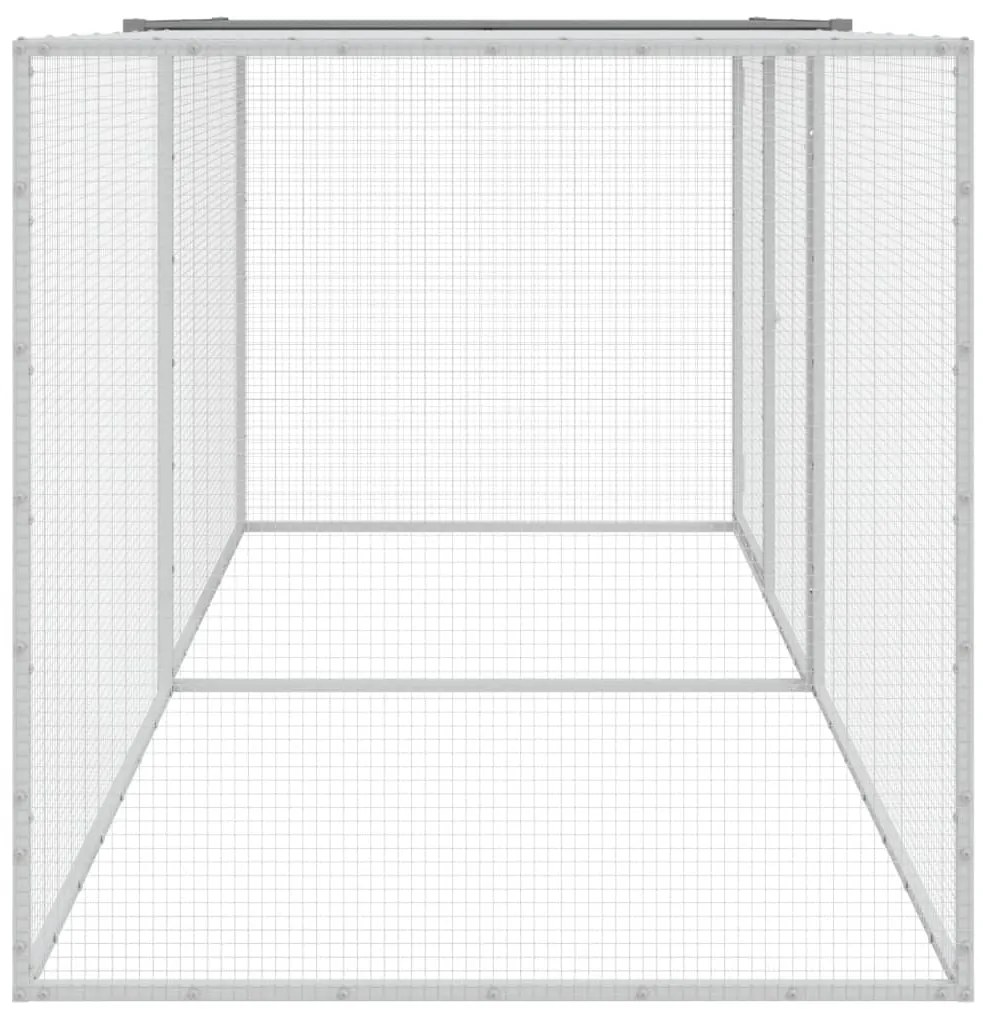 vidaXL Κοτέτσι - Κλουβί με Στέγη Αν. Γκρι 203x98x90 εκ. Γαλβαν. Ατσάλι