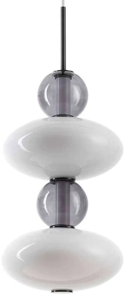 Φωτιστικό Οροφής Lumiere 314167 Φ28x273cm Led 3350lm 34W 3000K White-Grey Ideal Lux