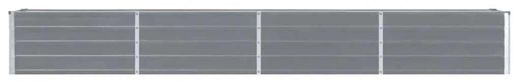 vidaXL Ζαρντινιέρα Υπερυψωμένη Γκρι 320x40x45 εκ. Γαλβανισμ. Χάλυβας