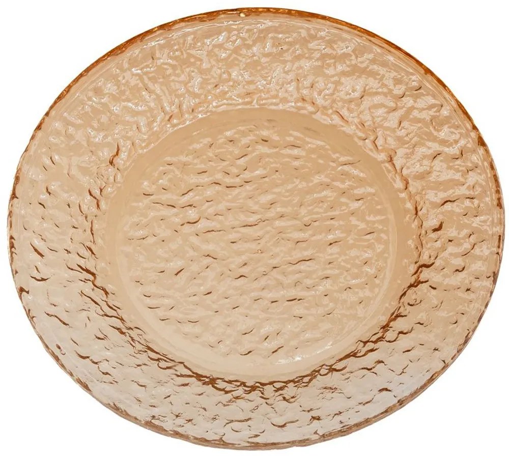 Πιατέλα Γυάλινη 90065 20cm Honey Γυαλί