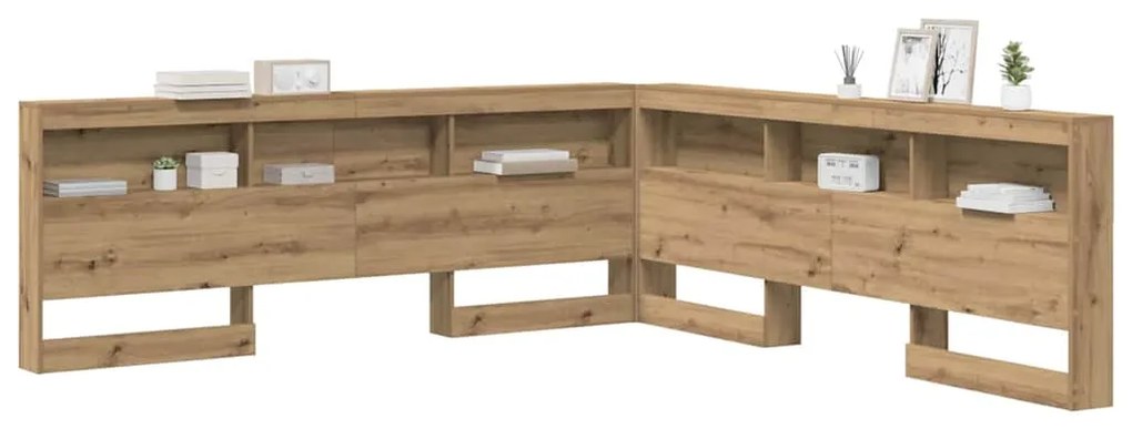 vidaXL Κεφαλάρι Αποθήκης με ράφι Artisan Oak 200 cm Επεξεργασμένο ξύλο