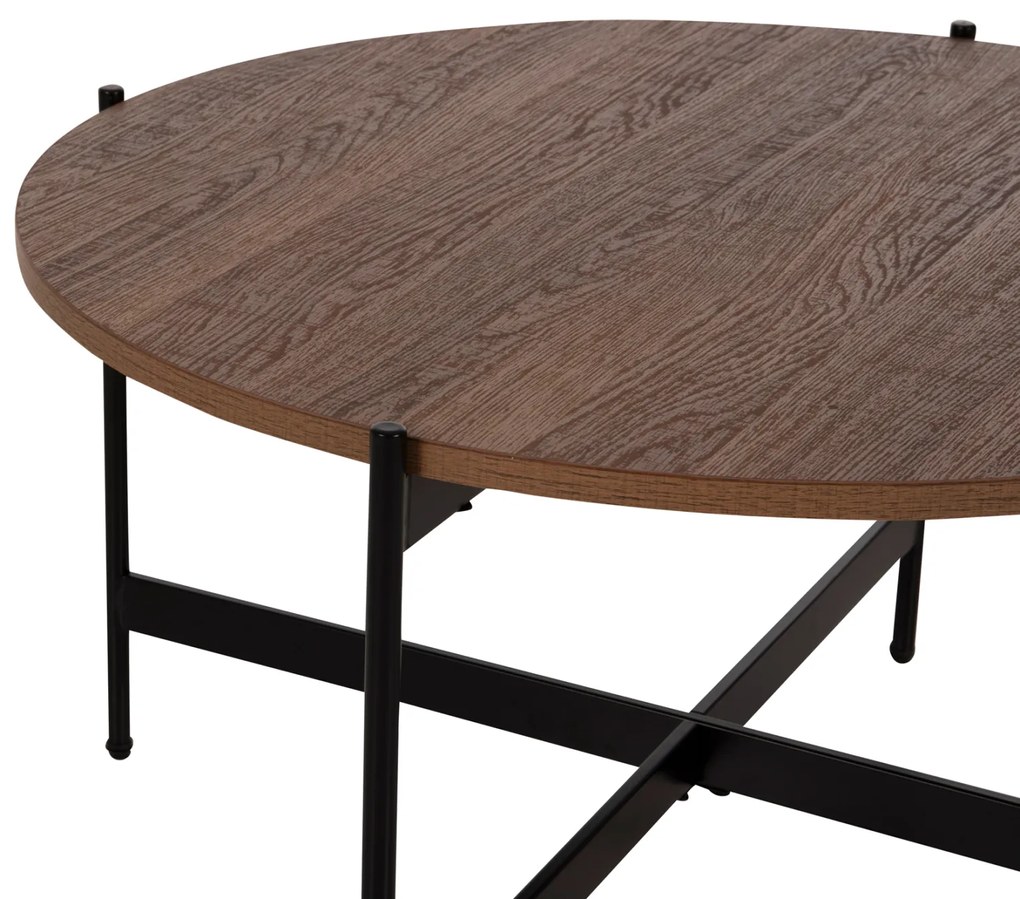 ΣΕΤ 2ΤΜΧ ΤΡΑΠΕΖΙΑ ΣΑΛΟΝΙΟΥ RONDA HM21089.03 MDF ΣΕ ΚΑΡΥΔΙ ΧΡΩΜΑ Φ80εκ &amp; Φ50εκ