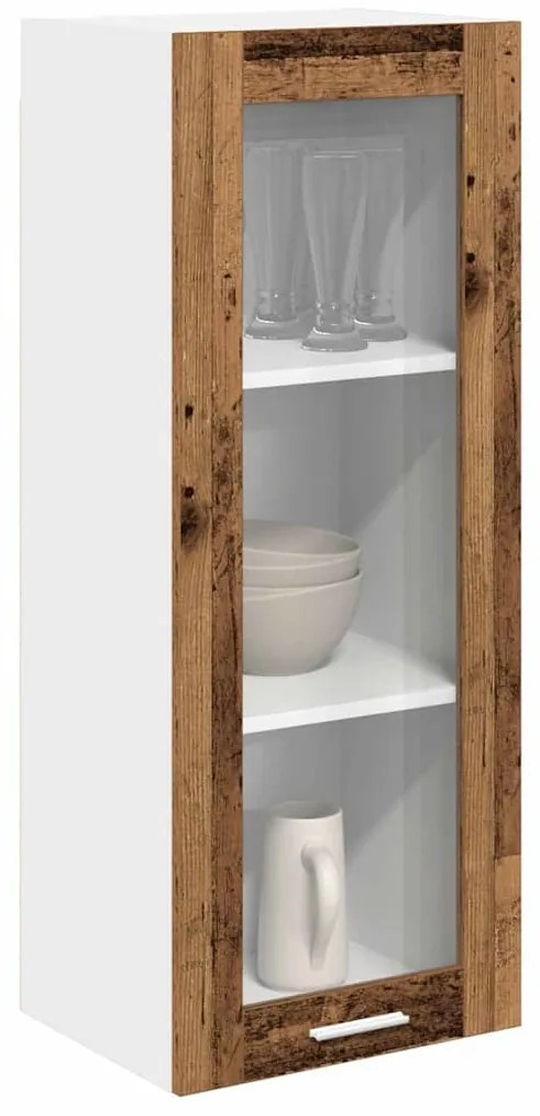 vidaXL Κρεμαστό ντουλάπι με αποθήκευση Παλιό ξύλο 40 x 31 x 100 εκ.