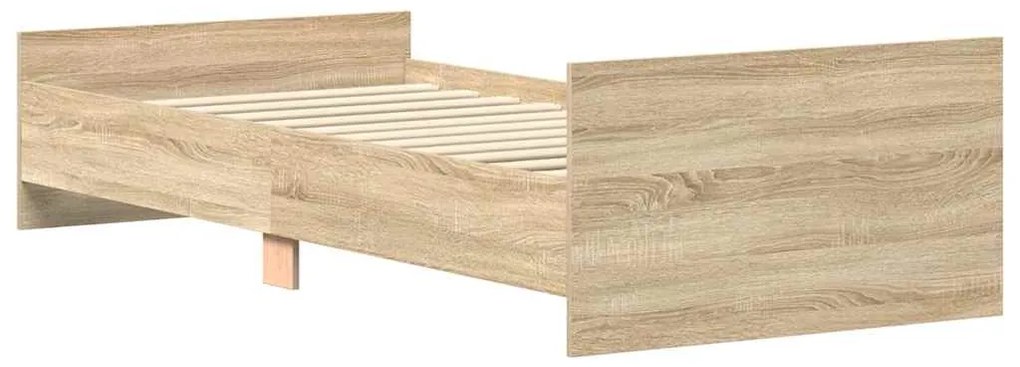 vidaXL Πλαίσιο Κρεβ. Χωρ. Στρώμα Sonoma Δρυς 90x200 εκ. Επεξ. Ξύλο