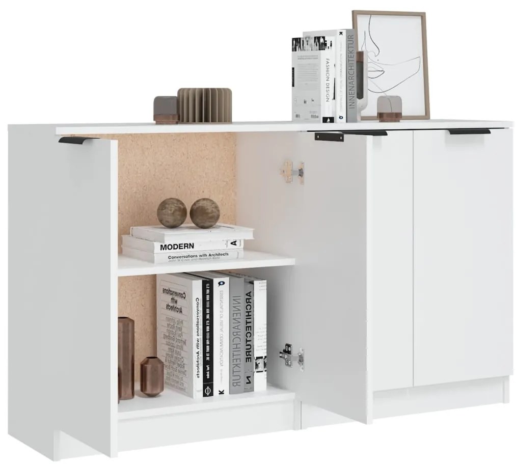 vidaXL Ντουλάπια 2 τεμ. άσπρο 60x30x70 εκ. Επεξεργασμένο Ξύλο