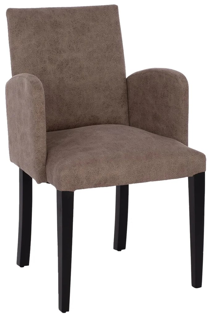 Καρέκλα LIZETTE  Ύφασμα Nubuck Καφέ 55x58x85Υ εκ. 55x58x85 εκ.