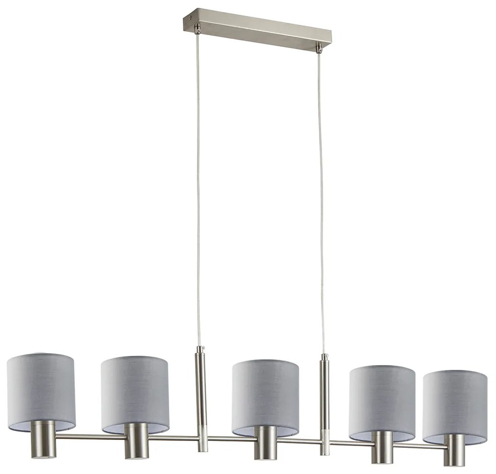 SE21-NM-120-SH1 ADEPT NICKEL MATT PENDANT GREY SHADE+ HOMELIGHTING 77-8291