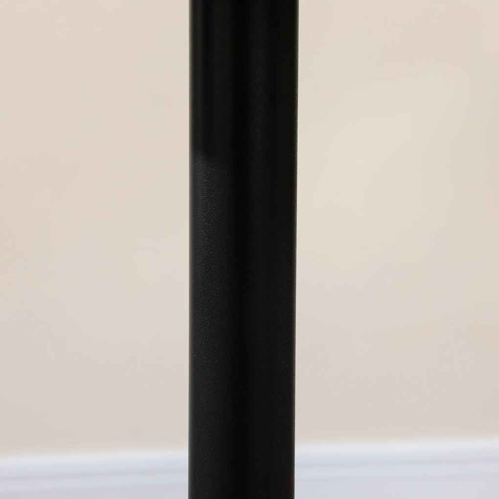 HOMCOM Τραπέζι τραπεζαρίας για 2 άτομα, στρογγυλή επιφάνεια, ατσάλινο πόδι, μαύρο, 70 x 70 x 75 cm