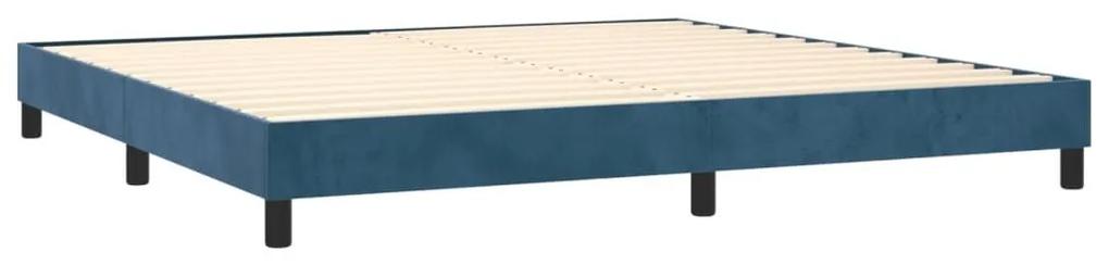 Πλαίσιο Κρεβατιού Boxspring Σκούρο Μπλε 200x200 εκ. Βελούδινο - Μπλε