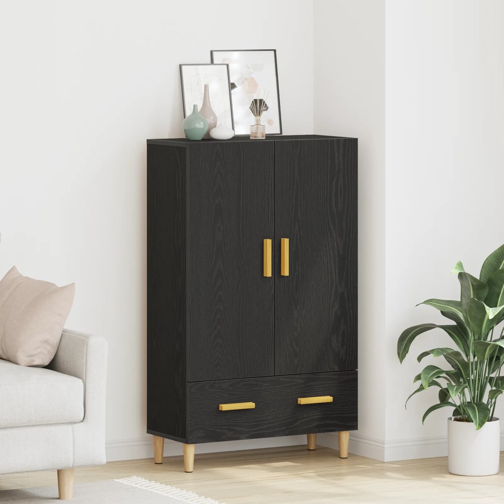 vidaXL Υψηλός ντουλάπι σε Μαύρη Δρυς, 70x31x115 εκ, Φτιαγμένο από Επεξεργασμένο Ξύλο