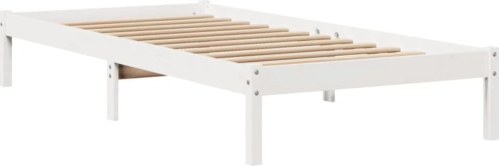 vidaXL Σκελετός Κρεβ. Χωρίς Στρώμα Λευκό 90x190 εκ Μασίφ Πεύκο