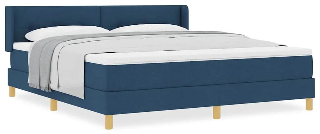 vidaXL Κρεβάτι με Ελατήρια με στρώμα Μπλε 180 x 200 cm ύφασμα