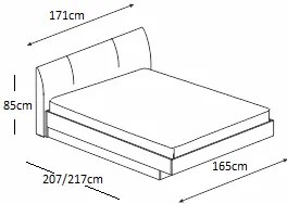 Σετ Κρεβατοκάμαρας ξύλινο PENELOPE 160x200 DIOMMI 40-040