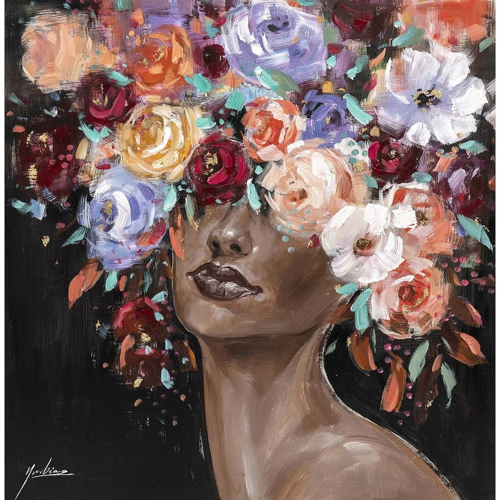 Πίνακας ArteLibre "Γυναικεία Φιγούρα" Καμβάς 80x80cm-14670083