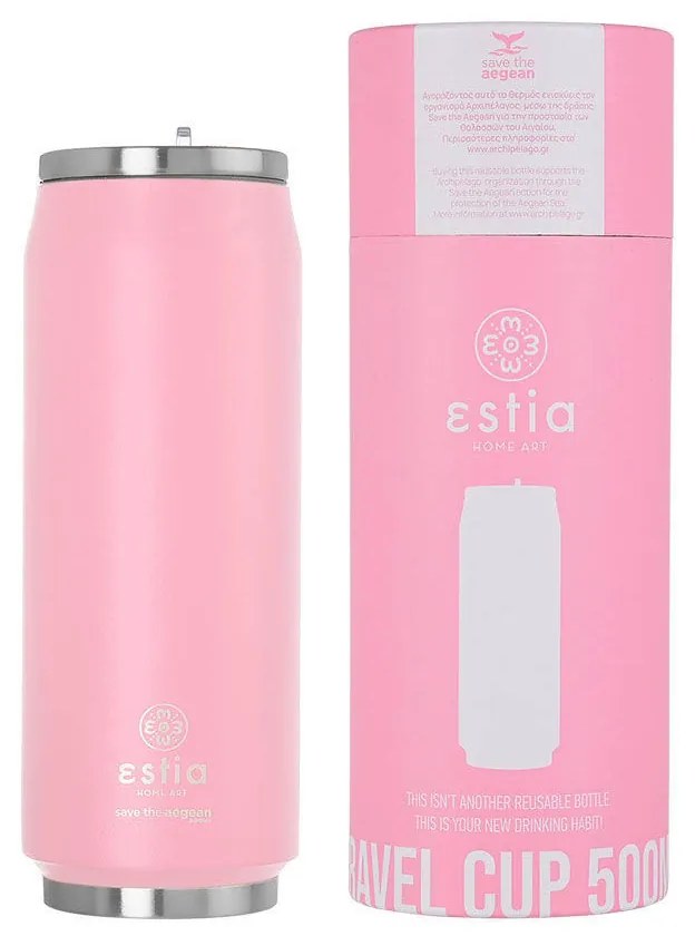 Ποτήρι Θερμός 500ml Estia Save The Aegean Blossom Rose 01-10317