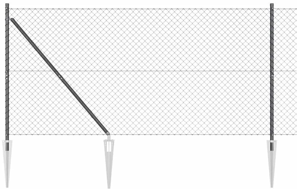 vidaXL Στύλος Περιφράξεων Γκρι 10 x 1,2 μ (40 x 40 mm πλέγμα)