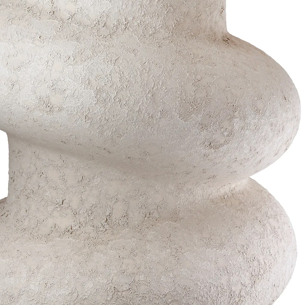Βάζο &#039;Ring&#039; Κεραμικό Ανοιχτό Γκρι 31x15cm