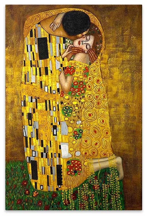 Πίνακας σε καμβά &quot;The Kiss&quot; Megapap ψηφιακής εκτύπωσης 40x60x3εκ.