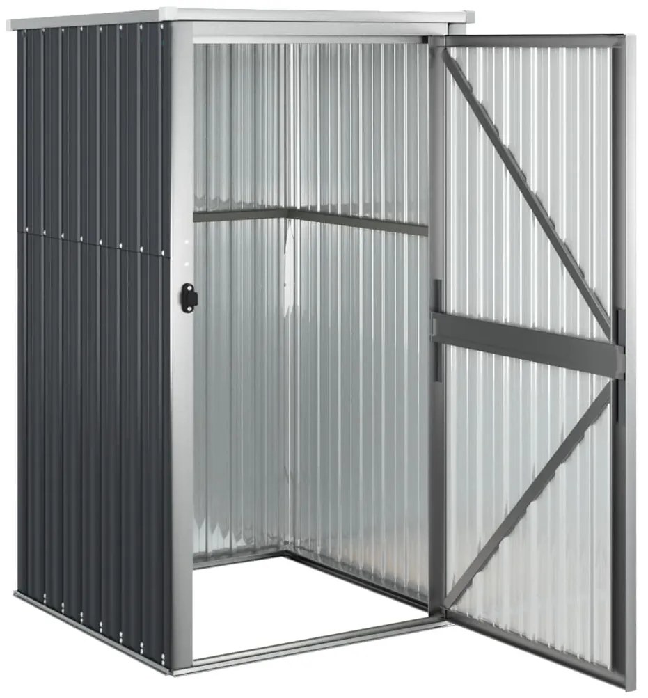 vidaXL Αποθήκη Εργαλείων Κήπου Ανθρακί 88x89x161 εκ. Γαλβαν. Ατσάλι