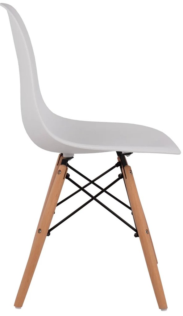 Καρέκλα C8460.01 Twist PP και Ξύλινα πόδια Λευκή 46x50x82εκ. 4αδα 46x50x82 εκ.