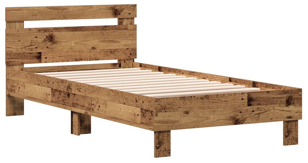 vidaXL Κρεβάτι από Παλιό Ξύλο 90x190 cm - Φτιαγμένο από Μηχανικά Ξύλα