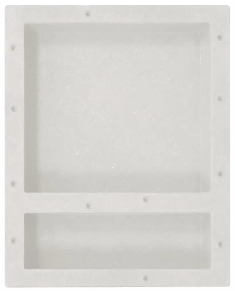 vidaXL Ράφι Ντουζιέρας με 2 Τμήματα Λευκό Ματ 41 x 51 x 10 εκ.