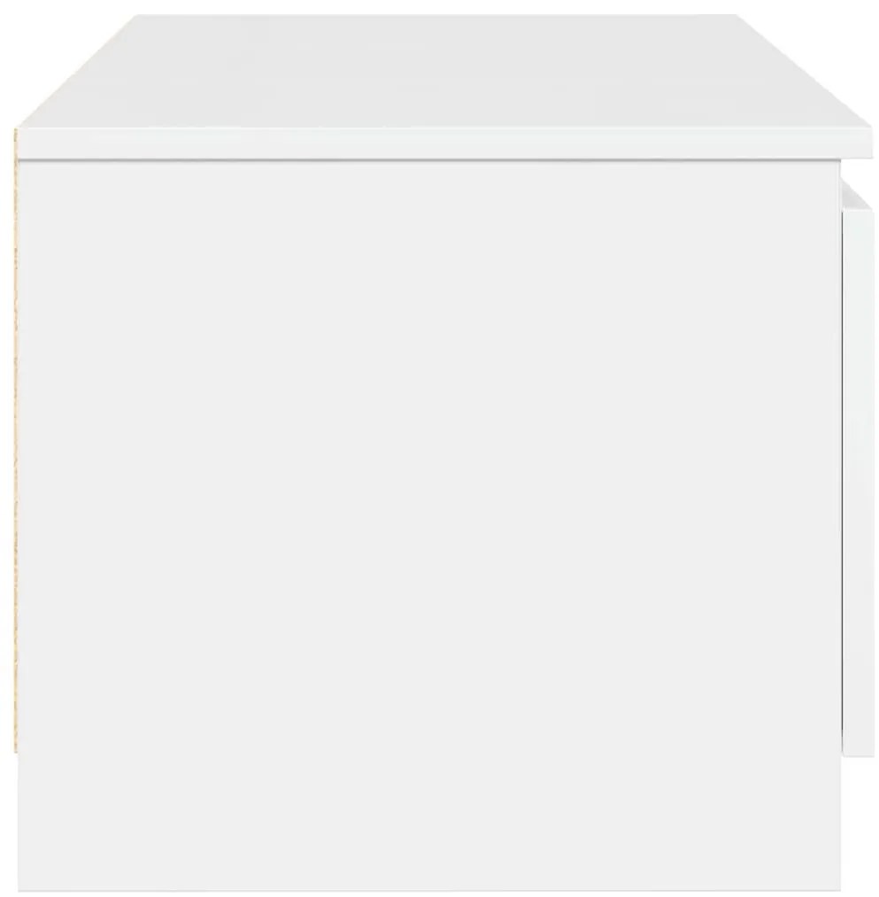 vidaXL Έπιπλο Τηλεόρασης Γυαλιστερό Λευκό 140x40x35,5 εκ. Επεξ. Ξύλο