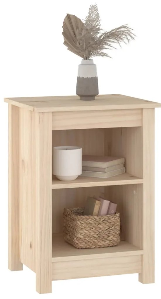 vidaXL Κομοδίνα 2 τεμ. 40 x 35 x 55 εκ. από Μασίφ Ξύλο Πεύκου