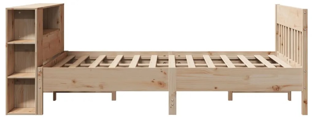 vidaXL Κρεβάτι Βιβλιοθήκη Χωρίς Στρώμα 120x200 εκ Μασίφ Ξύλο Πεύκο