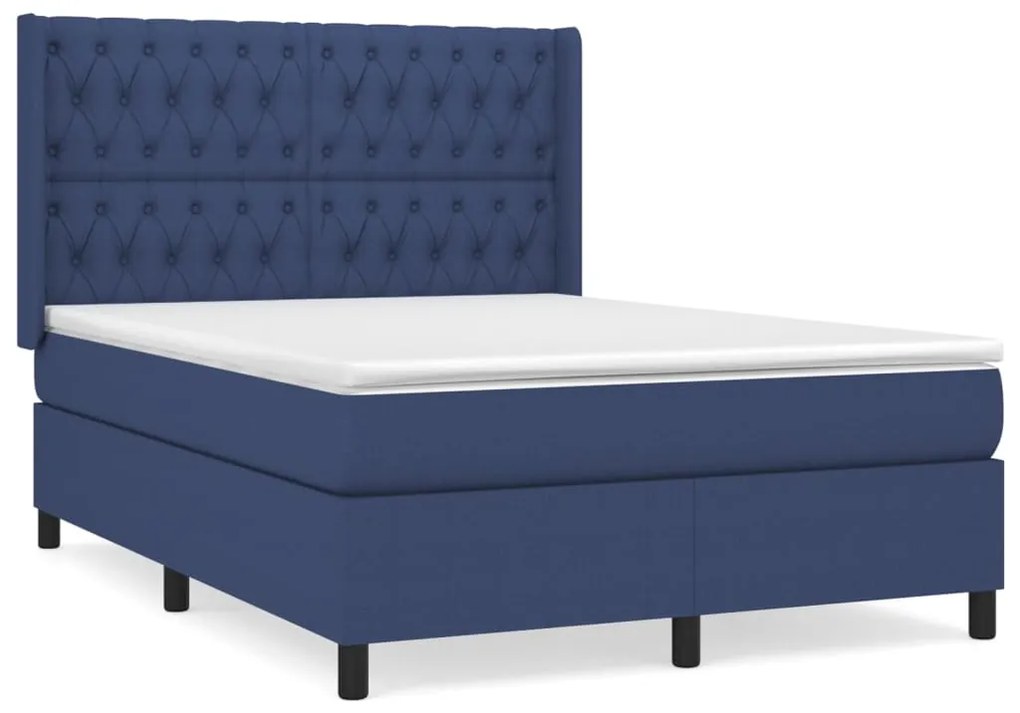 ΚΡΕΒΑΤΙ BOXSPRING ΜΕ ΣΤΡΩΜΑ ΜΠΛΕ 140X190 ΕΚ. ΥΦΑΣΜΑΤΙΝΟ 3131671