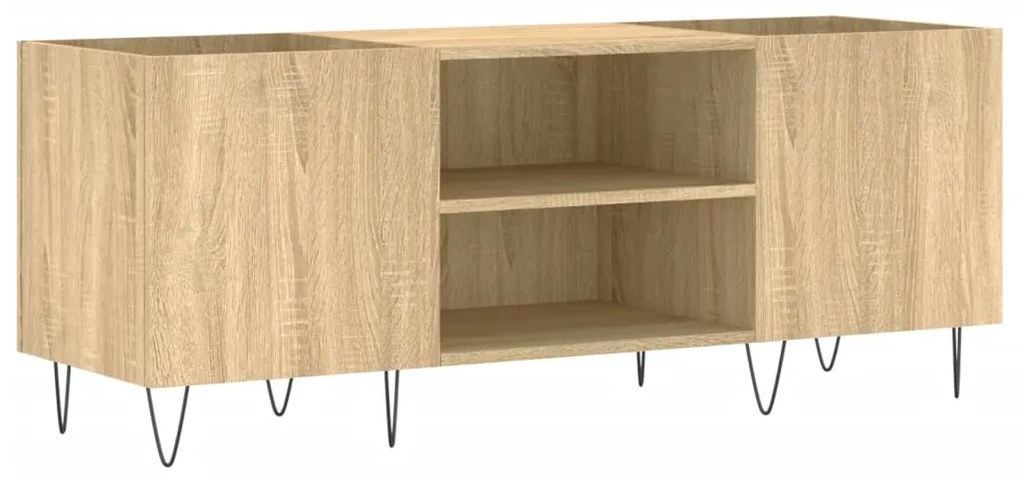 vidaXL Δισκοθήκη Sonoma Δρυς 121 x 38 x 48 εκ. από Επεξεργασμένο Ξύλο