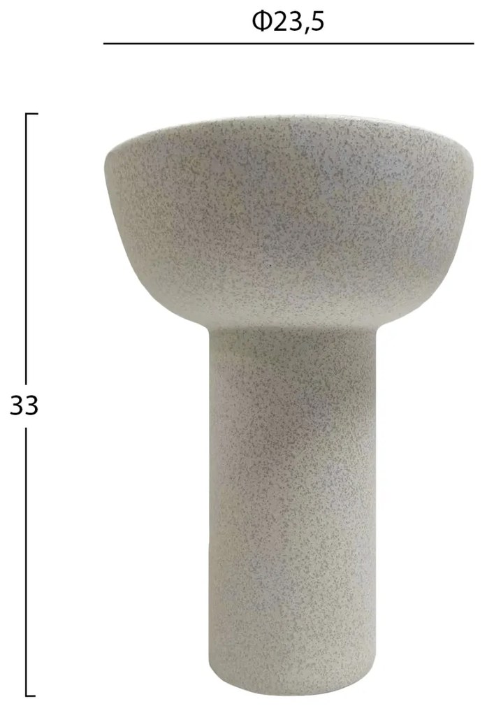 ΕΠΙΤΡΑΠΕΖΙΟ ΚΕΡΑΜΙΚΟ ΔΙΑΚΟΣΜΗΤΙΚΟ ELENDIL HM4602.01 ΥΠΟΛΕΥΚΟ ΚΡΥΣΤΑΛΛΙΚΟ Φ23,5x33Υεκ (1 Τεμμάχια)