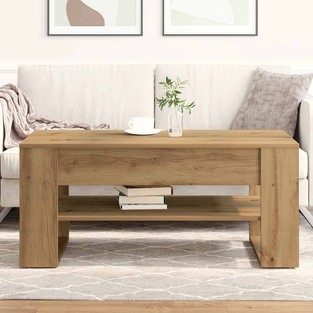 vidaXL Τραπεζάκι σαλονιού Artisan Oak 102x55x45 εκ από κατασκευασμένο ξύλο