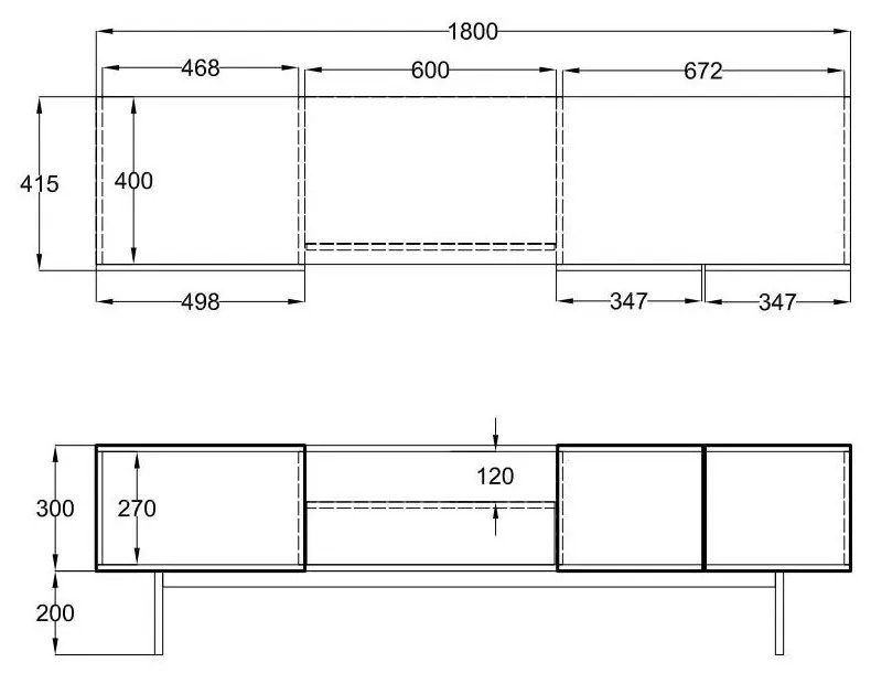 GROOVES TV STAND 2ΠΟΡΤΕΣ 2ΣΥΡΤΑΡΙΑ WOTAN OAK ΓΚΡΙ 180x41,5xH50cm - 05-0668 - 05-0668