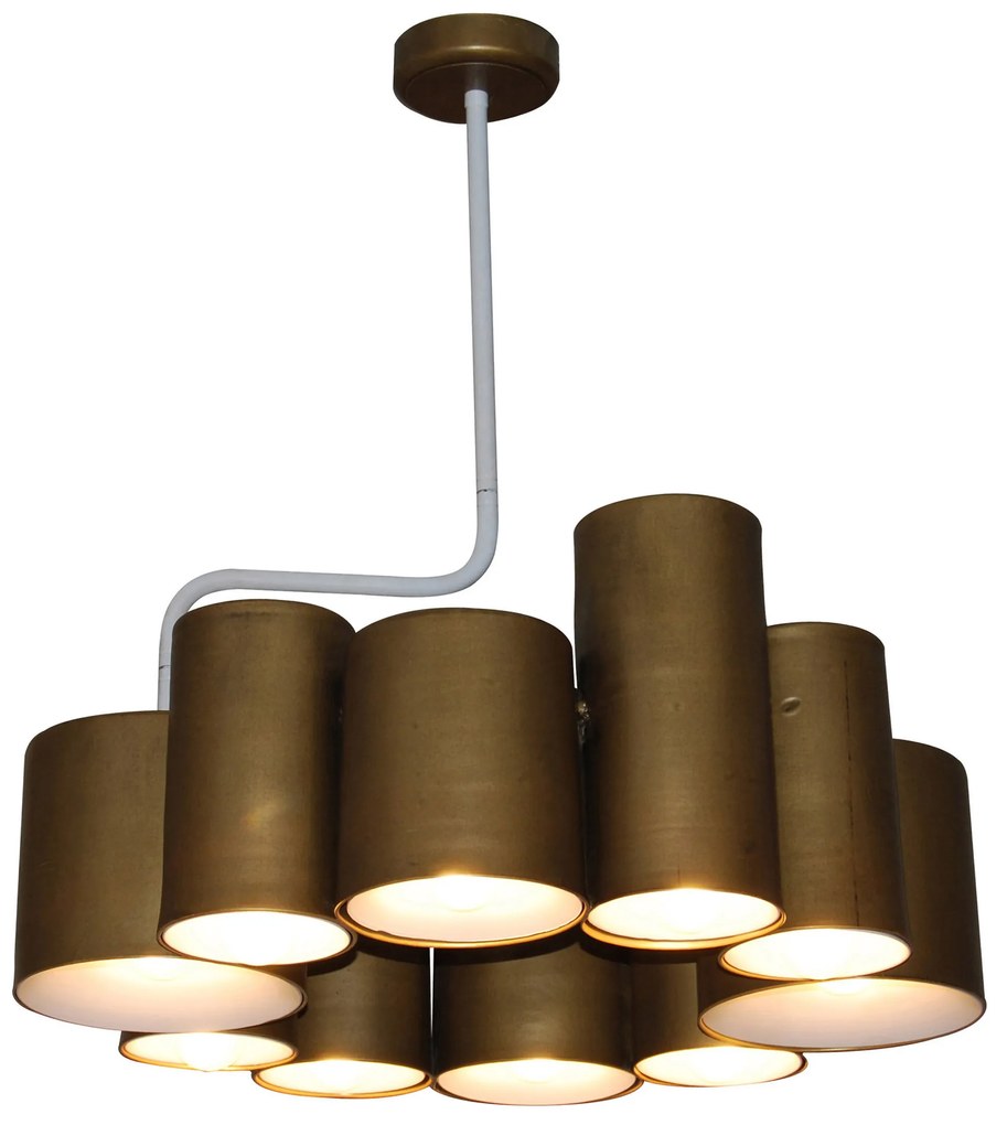 Φωτιστικό Οροφής  HL-3567-P10 BRODY OLD BRONZE &amp; WHITE PENDANT - 77-3990 - 21W - 50W - 77-3990