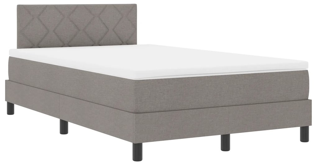 vidaXL Κρεβάτι Κουτί με Στρώμα Ταπέ 120x200 cm Υφασμάτινο