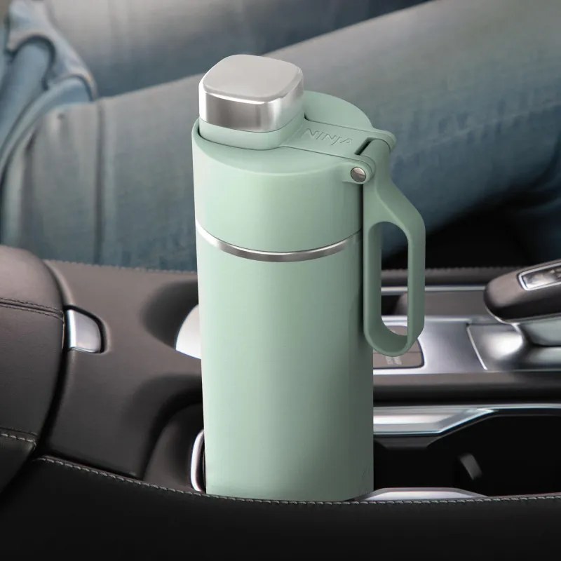 Thermos Ninja DW2401EUUKMT, 700 ml, Κατάλληλο για ανθρακούχα ποτά, Τριπλή μόνωση, Χωρίς BPA, Ζεστό έως 8 ώρες, Κρύο έως 24 ώρες, Πράσινο της μέντας