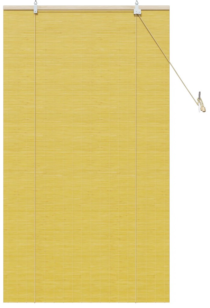 vidaXL Ρολά και Σκίες Παραθύρων Κίτρινο 80 x 160 cm Μπαμπού