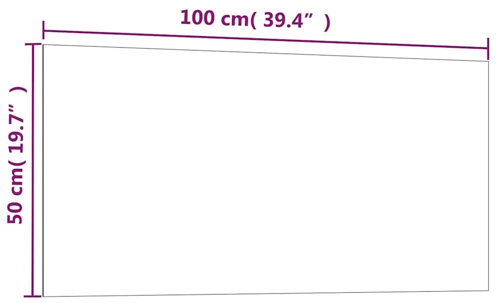 vidaXL Πίνακας Επιτοίχιος Μαγνητικός Μαύρος 100 x 50 εκ. Ψημένο Γυαλί
