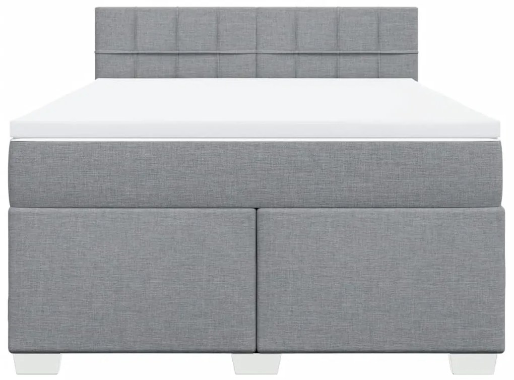 vidaXL Κρεβάτι Boxspring με Στρώμα Αν. Πράσινο 160x200εκ Υφασμάτινο